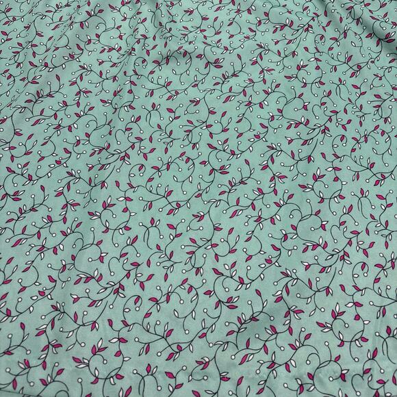 VTG Haband for Her Mint Green Floral Midi Dress, Elastic Waist and Tie, Size S - Picture 7 of 8